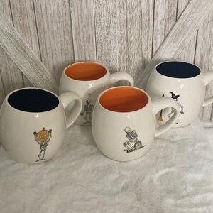 Rae Dunn Halloween Skeleton Mugs